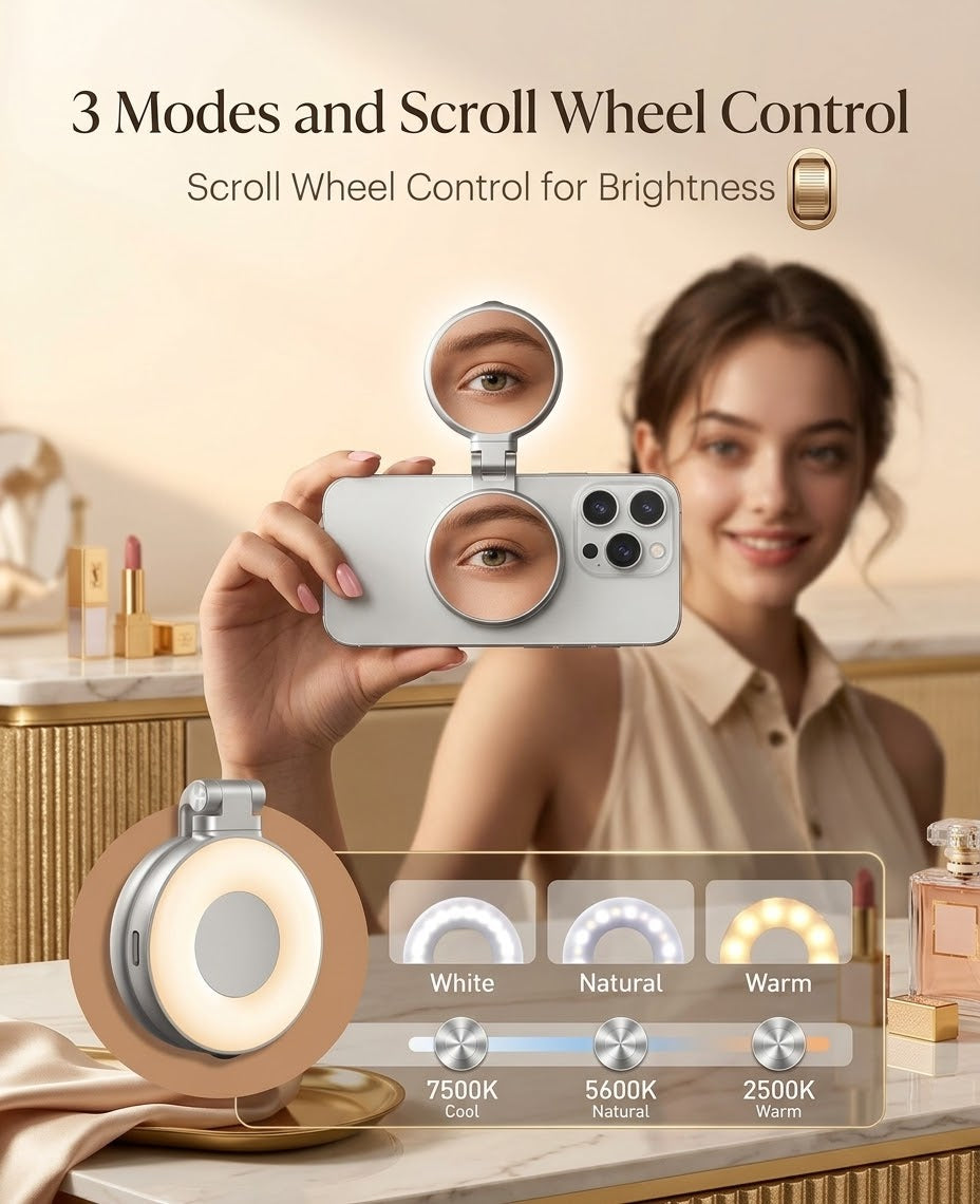 TELESIN - Magnetic Selfie Ring Light