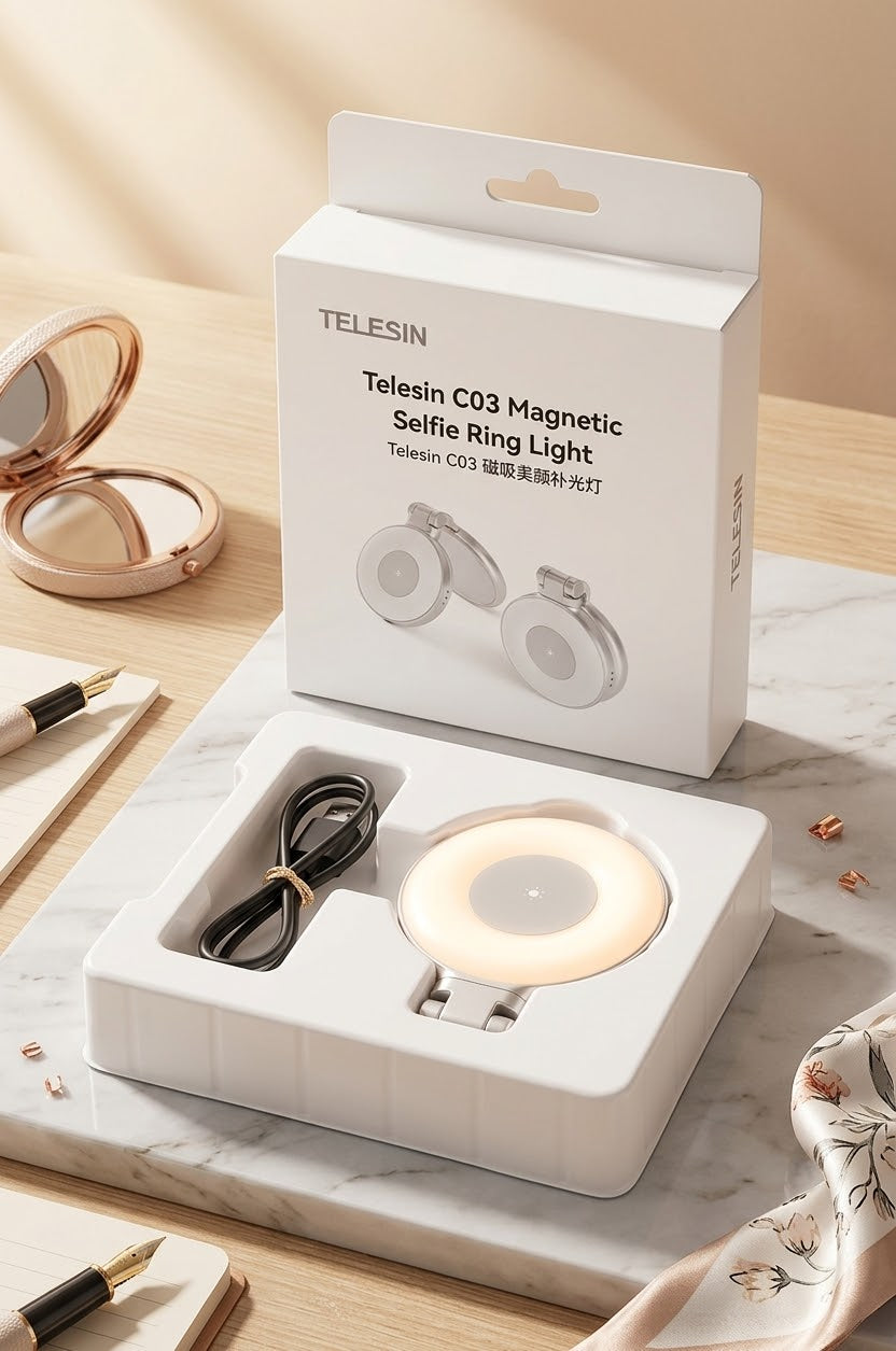TELESIN - Magnetic Selfie Ring Light