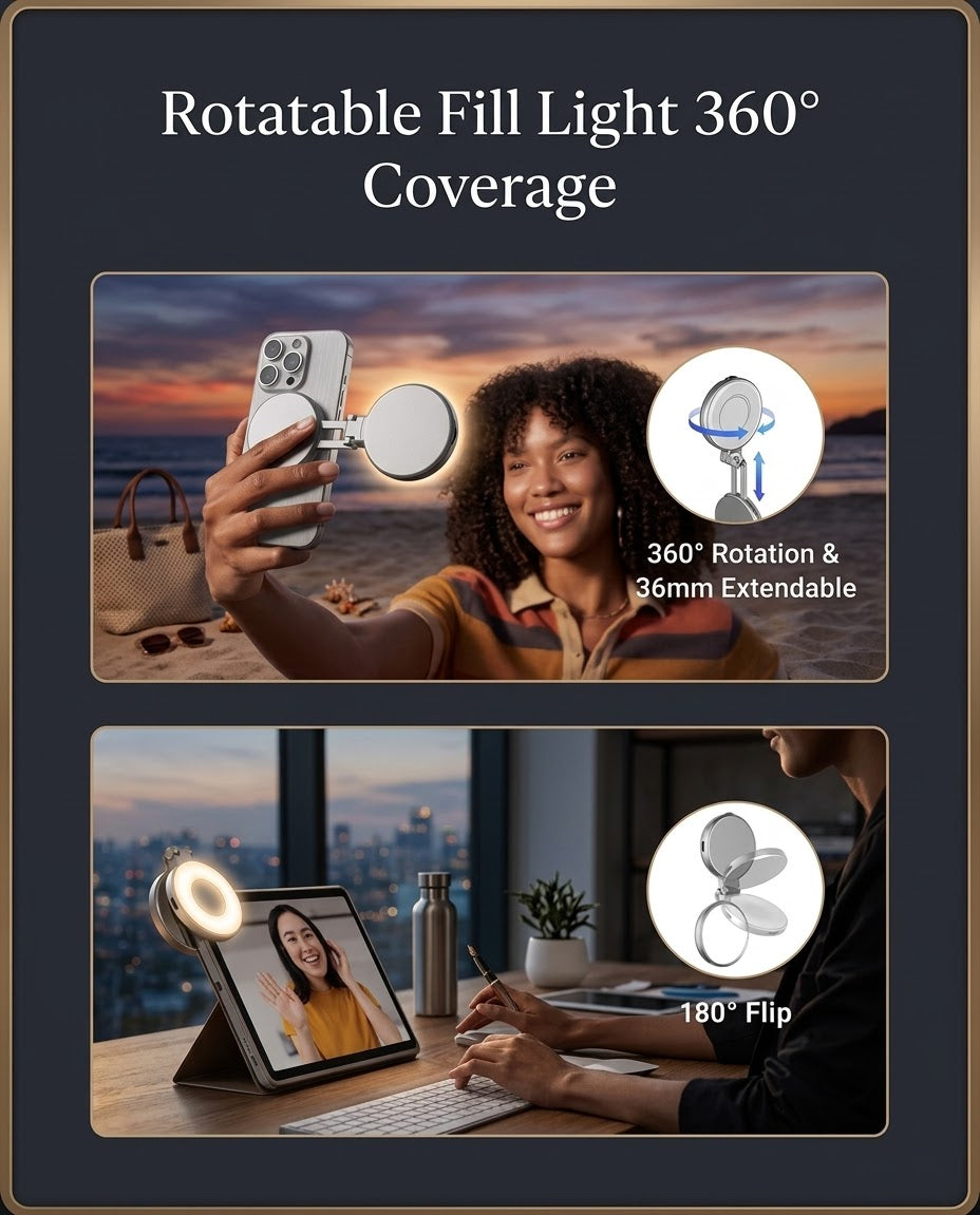 TELESIN - Magnetic Selfie Ring Light