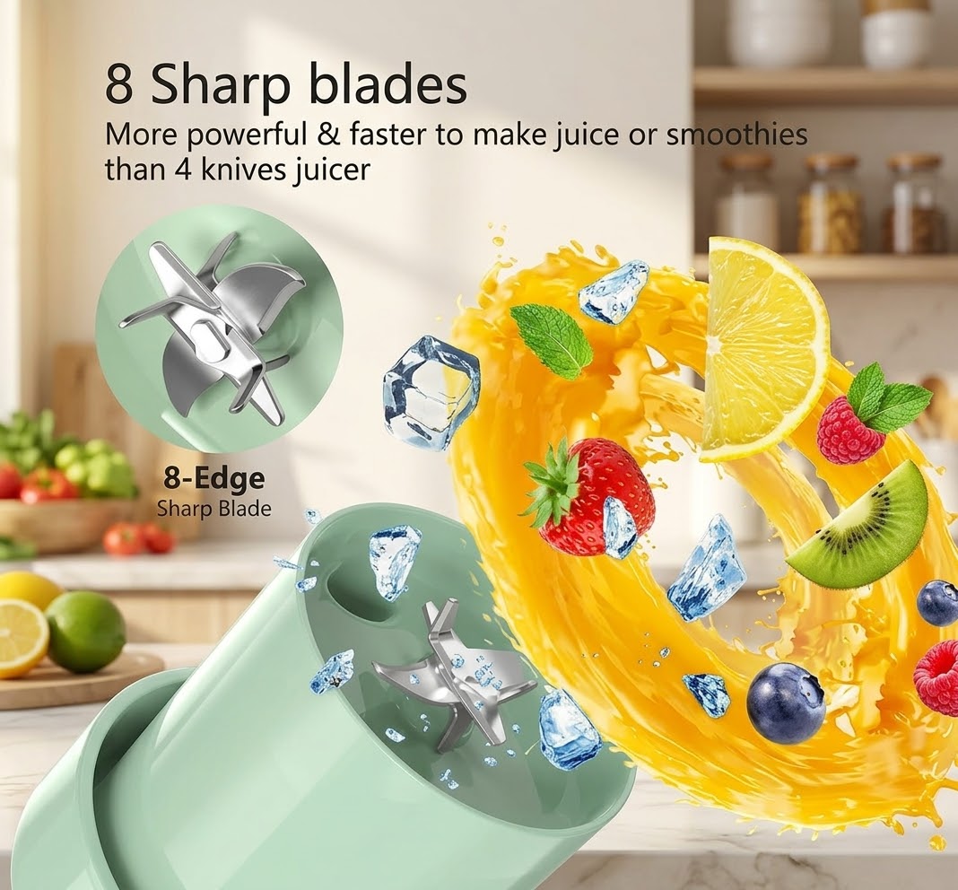 MINI SMOOTHIE BLENDER WITH STRAW