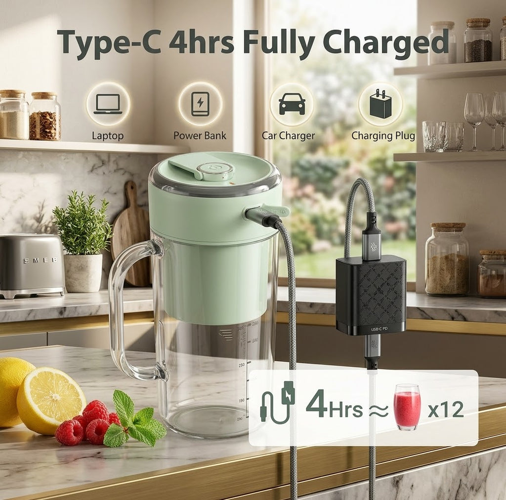 MINI SMOOTHIE BLENDER WITH STRAW