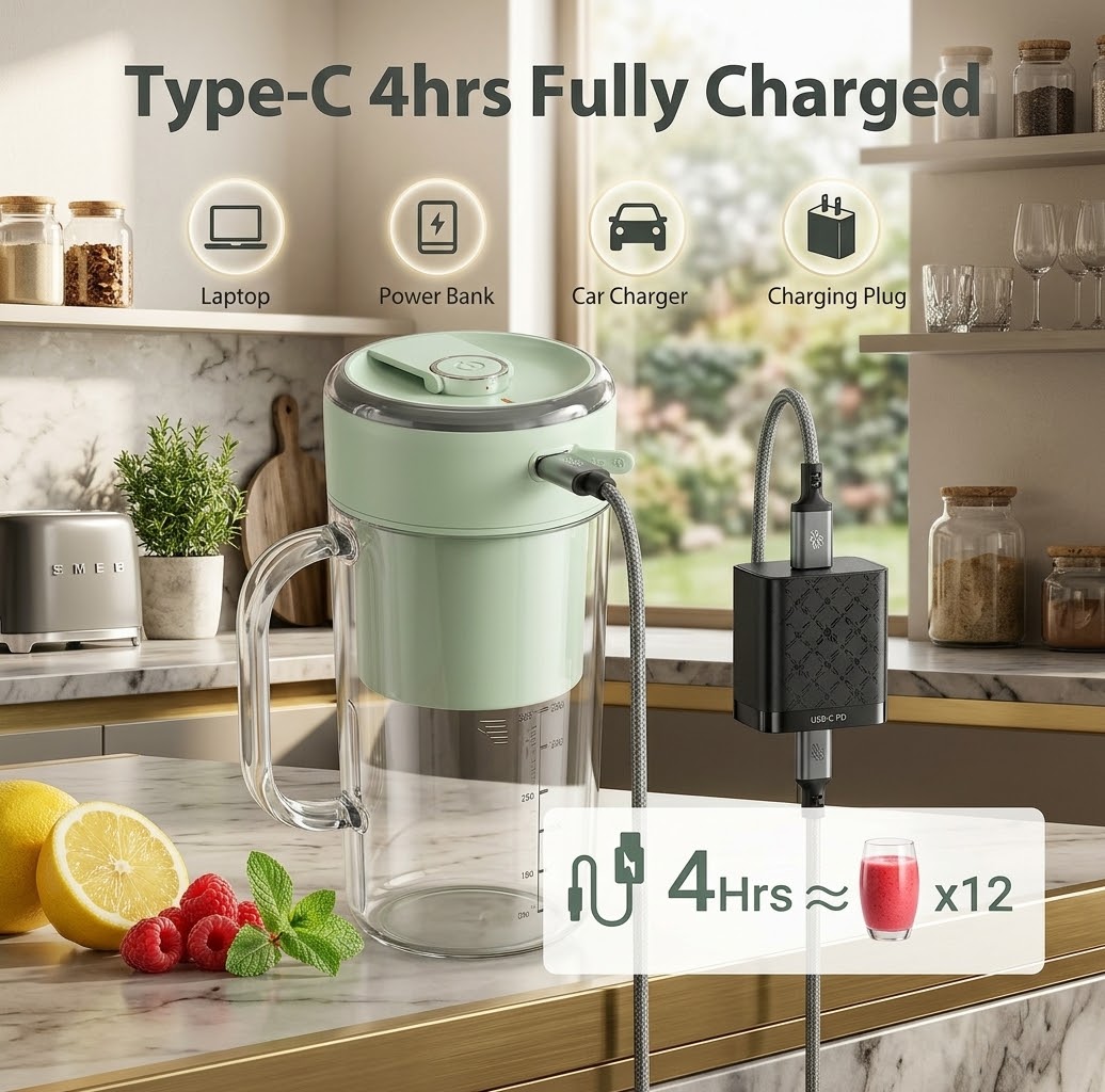 MINI SMOOTHIE BLENDER WITH STRAW