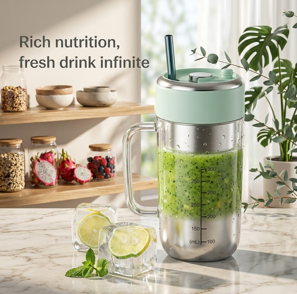 MINI SMOOTHIE BLENDER WITH STRAW
