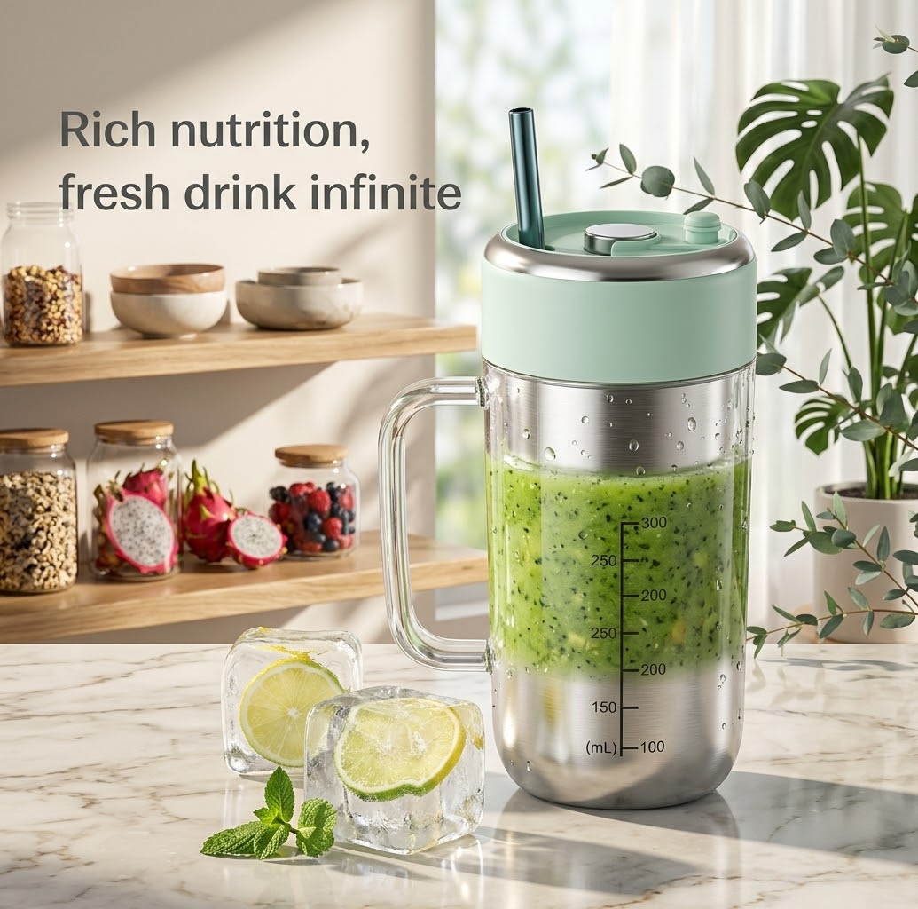 MINI SMOOTHIE BLENDER WITH STRAW
